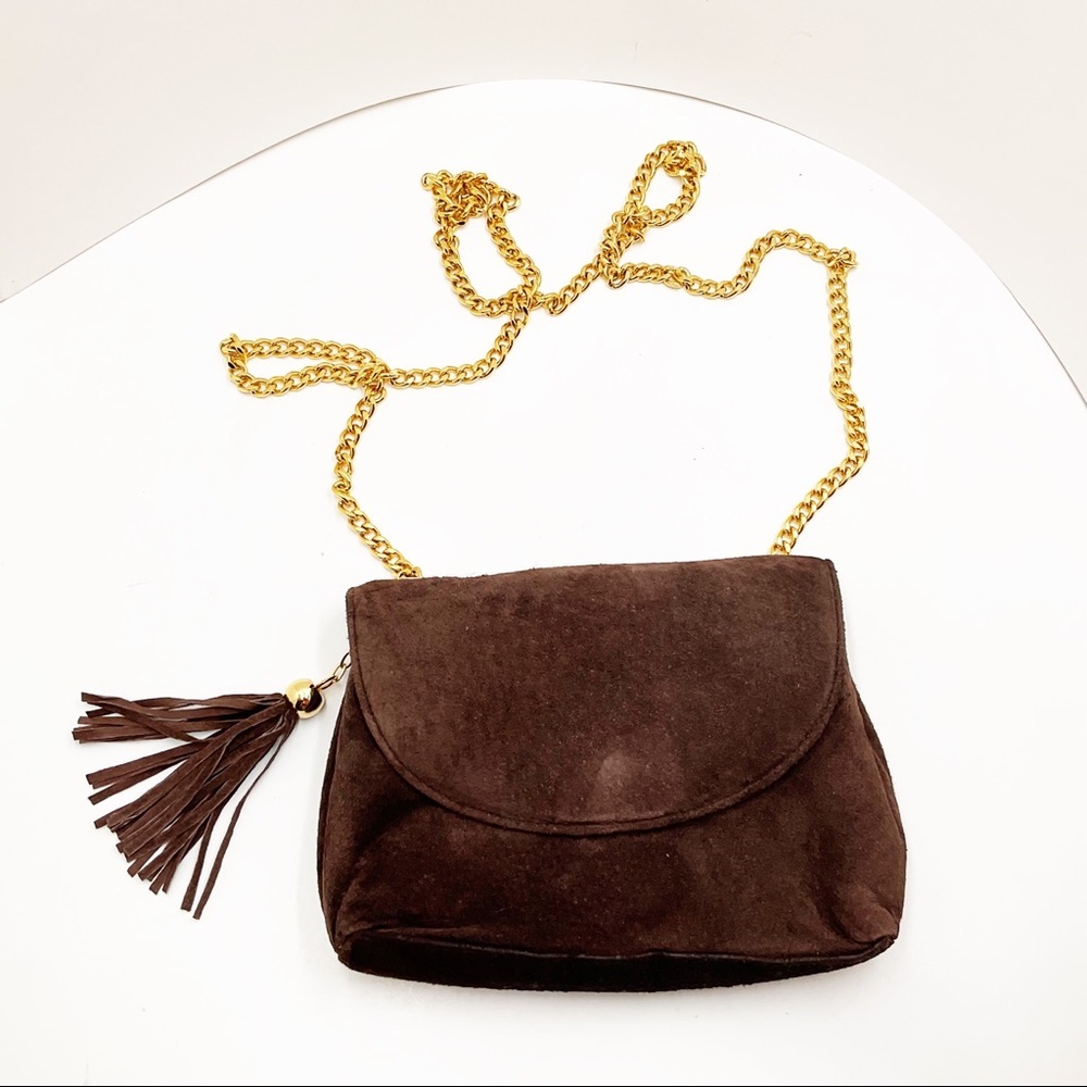 {Jennifer Moore} Suede CrossBody Evening Bag
